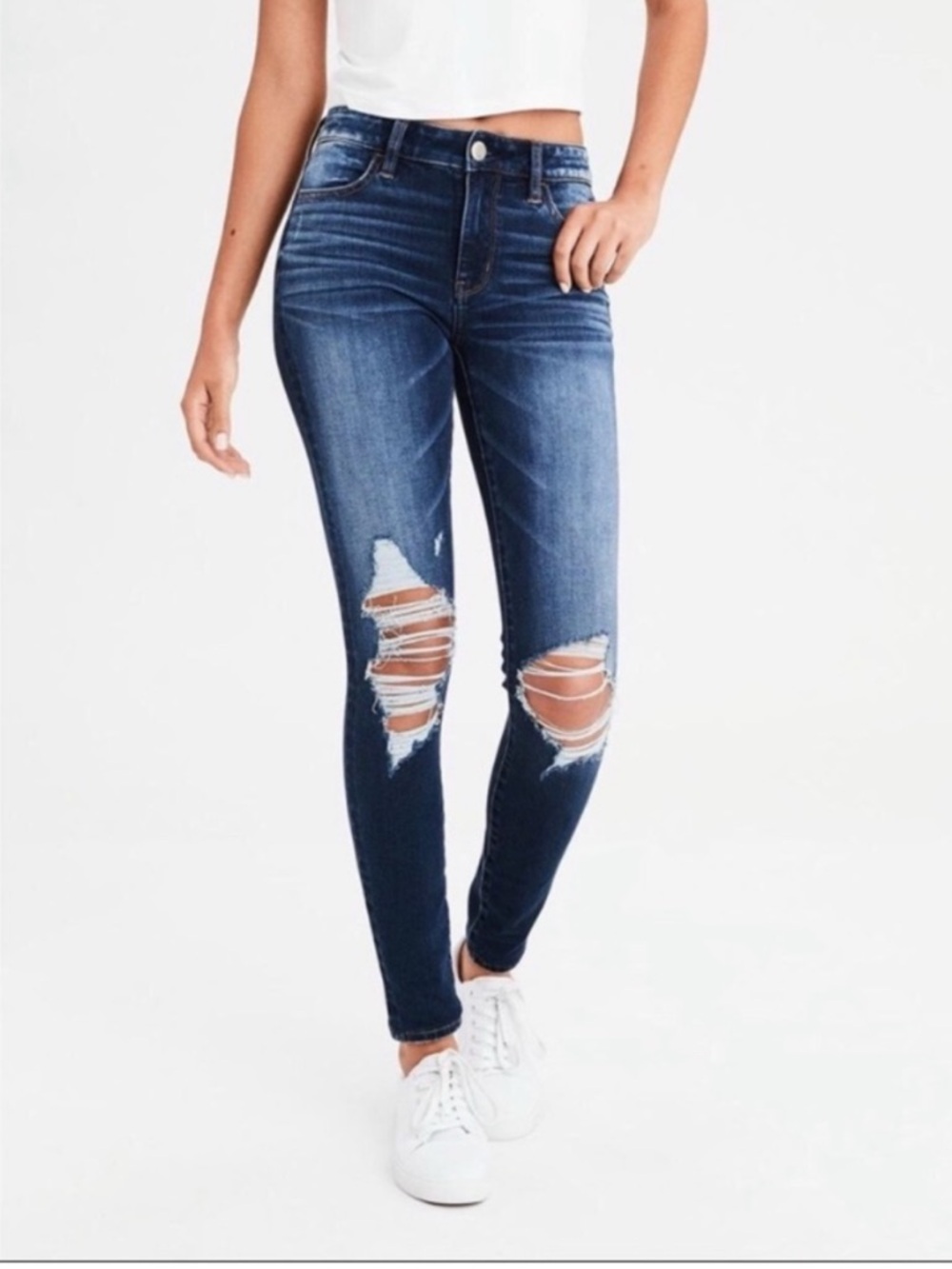 American Eagle High Rise Distressed Jegging Jeans Size 20